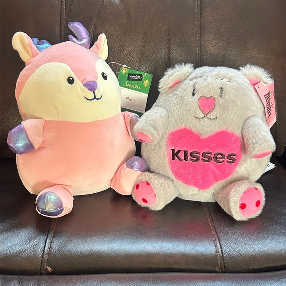 Squishmallows Other - Squishmallows Pink and Gray Plush Duo